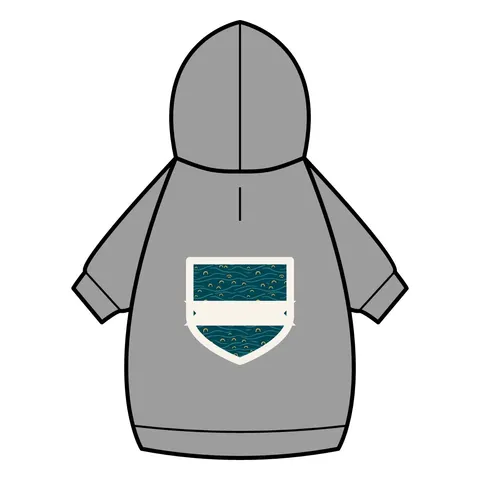 Oakland Lake Merritt Reflections Pet Hoodie — back_dtf view