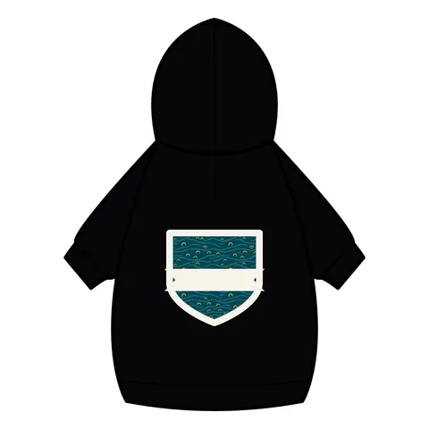 Oakland Lake Merritt Reflections Pet Hoodie — back_dtf view