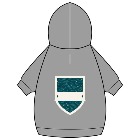 Oakland Lake Merritt Reflections Pet Hoodie — back_dtf view