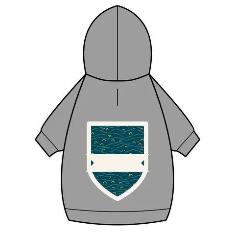 Oakland Lake Merritt Reflections Pet Hoodie — back_dtf view