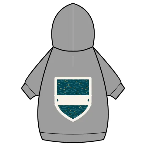 Oakland Lake Merritt Reflections Pet Hoodie — back_dtf view