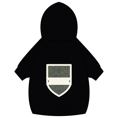 Oakland The Town Grid Pet Hoodie — back_dtf view