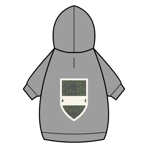 Oakland The Town Grid Pet Hoodie — back_dtf view