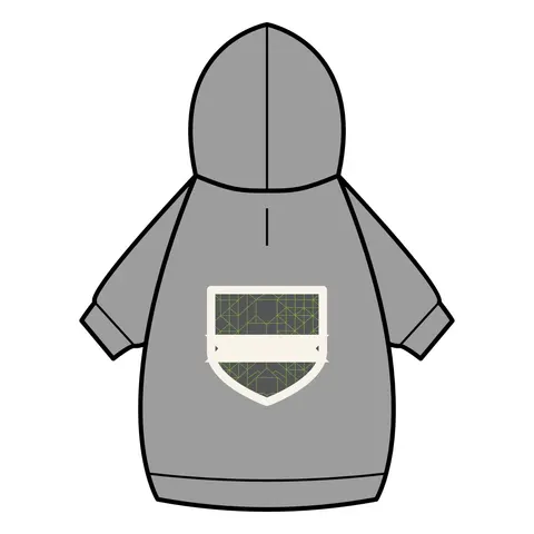 Oakland The Town Grid Pet Hoodie — back_dtf view