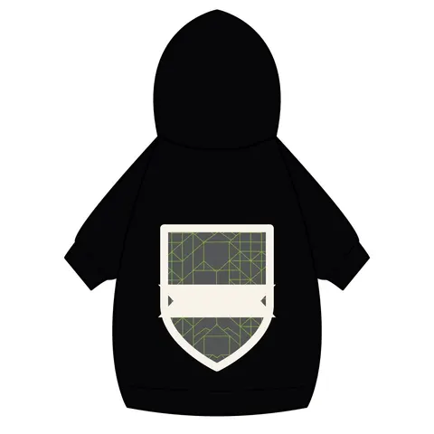 Oakland The Town Grid Pet Hoodie — back_dtf view