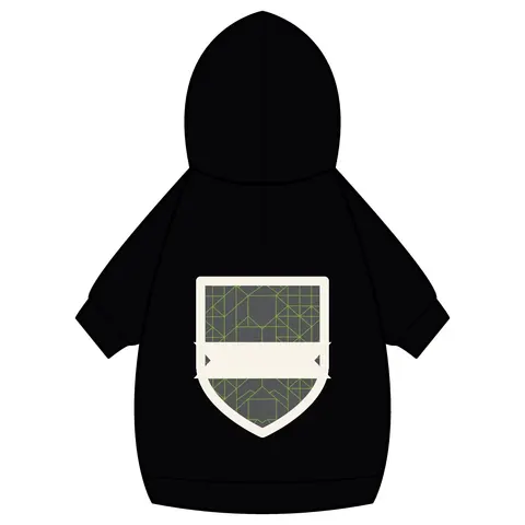 Oakland The Town Grid Pet Hoodie — back_dtf view