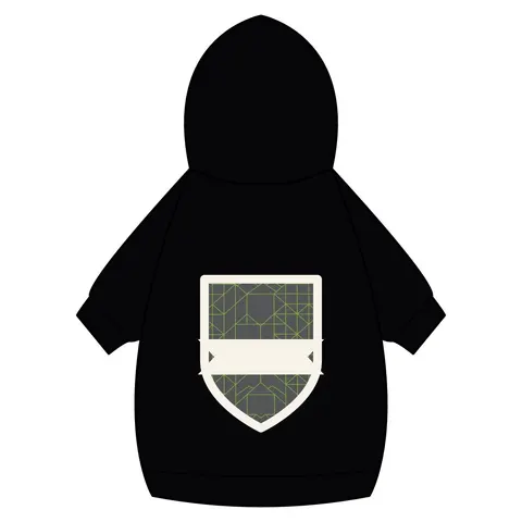 Oakland The Town Grid Pet Hoodie — back_dtf view