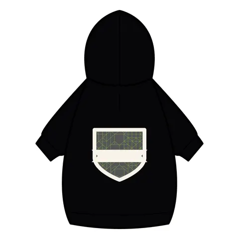 Oakland The Town Grid Pet Hoodie — back_dtf view