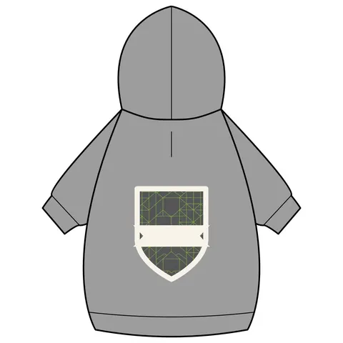 Oakland The Town Grid Pet Hoodie — back_dtf view