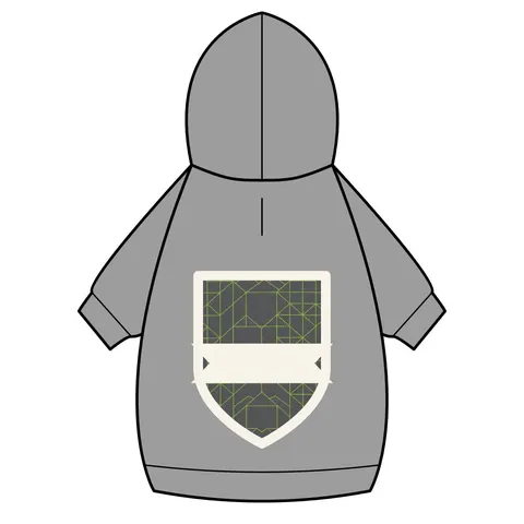 Oakland The Town Grid Pet Hoodie — back_dtf view
