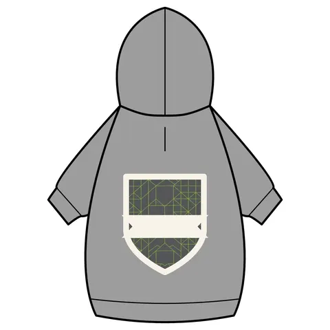 Oakland The Town Grid Pet Hoodie — back_dtf view