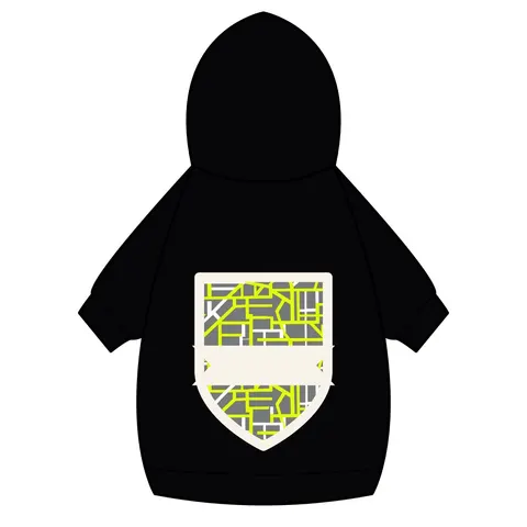 Queens South Jamaica Grid Pet Hoodie — back_dtf view