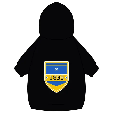 Coppin State 1900 Blue & Yellow Pet Hoodie — back_dtf view