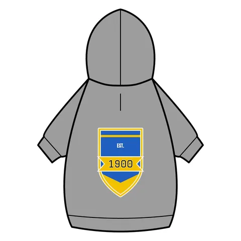 Coppin State 1900 Blue & Yellow Pet Hoodie — back_dtf view