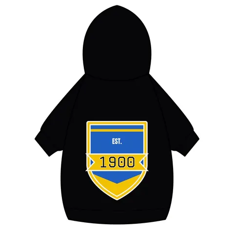Coppin State 1900 Blue & Yellow Pet Hoodie — back_dtf view
