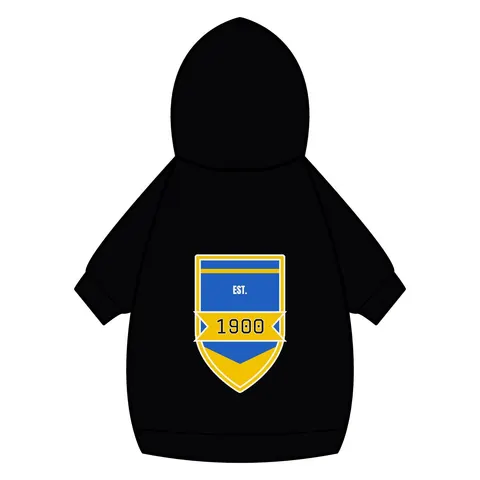 Coppin State 1900 Blue & Yellow Pet Hoodie — back_dtf view