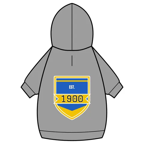 Coppin State 1900 Blue & Yellow Pet Hoodie — back_dtf view