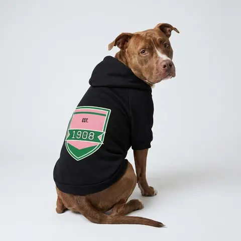 AKA 1908 Pink & Green Ivy Pattern Pet Hoodie