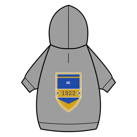 SGRho 1922 Royal Blue & Gold Pet Hoodie — back_dtf view