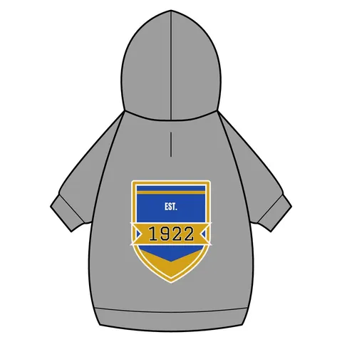 SGRho 1922 Royal Blue & Gold Pet Hoodie — back_dtf view