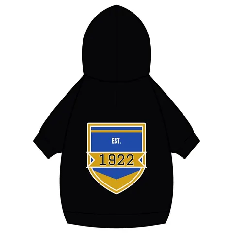 SGRho 1922 Royal Blue & Gold Pet Hoodie — back_dtf view