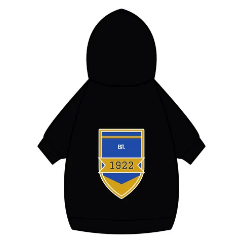 SGRho 1922 Royal Blue & Gold Pet Hoodie — back_dtf view