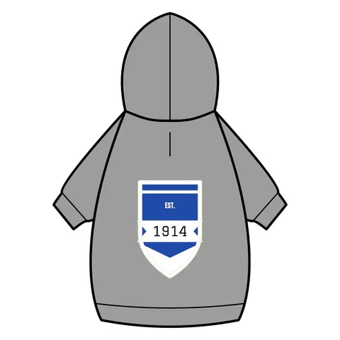 Sigma 1914 Royal Blue & White Pet Hoodie — back_dtf view