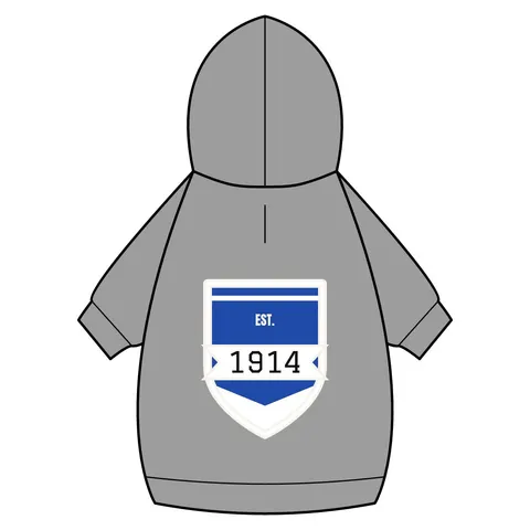 Sigma 1914 Royal Blue & White Pet Hoodie — back_dtf view