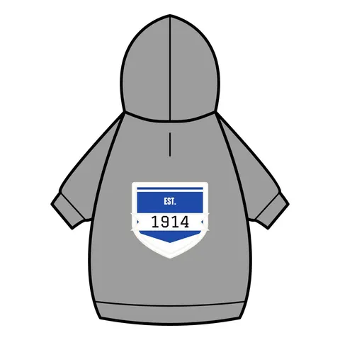 Sigma 1914 Royal Blue & White Pet Hoodie — back_dtf view