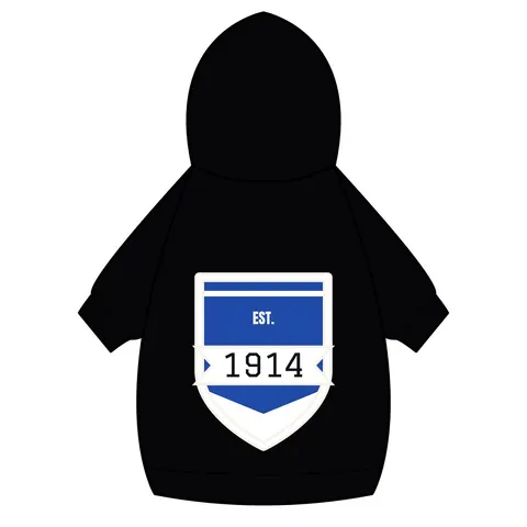 Sigma 1914 Royal Blue & White Pet Hoodie — back_dtf view
