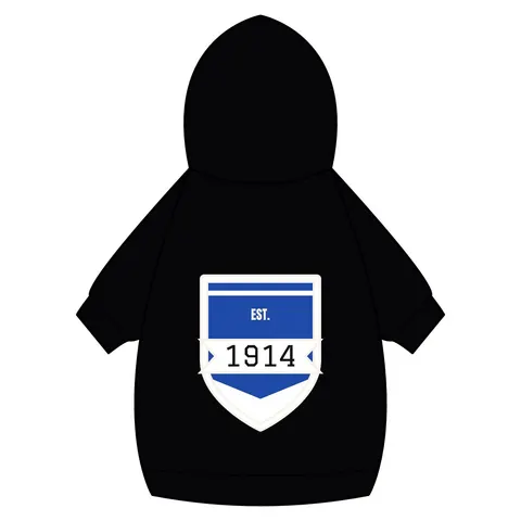Sigma 1914 Royal Blue & White Pet Hoodie — back_dtf view