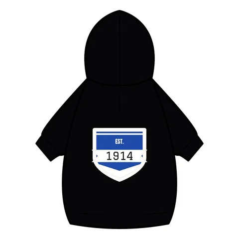 Sigma 1914 Royal Blue & White Pet Hoodie — back_dtf view