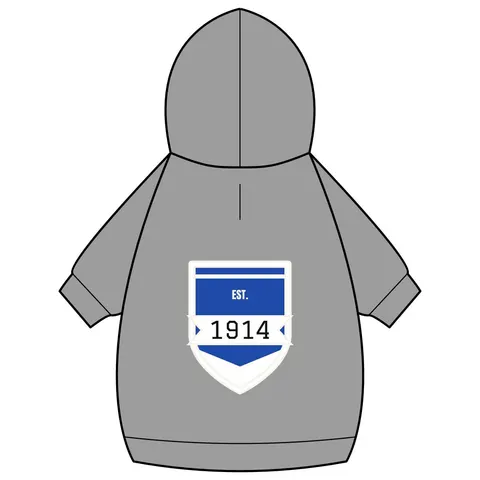 Sigma 1914 Royal Blue & White Pet Hoodie — back_dtf view