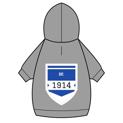 Sigma 1914 Royal Blue & White Pet Hoodie — back_dtf view