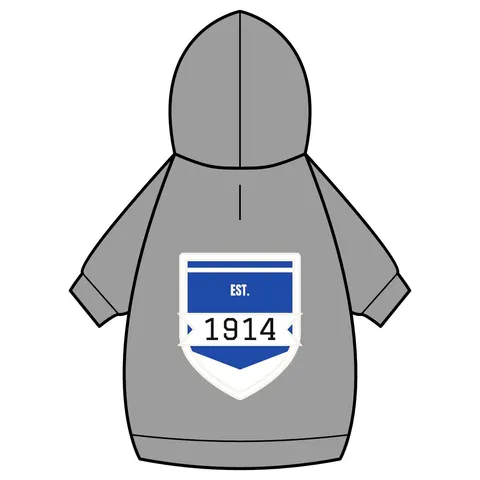 Sigma 1914 Royal Blue & White Pet Hoodie — back_dtf view
