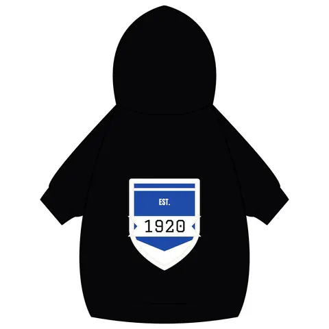 Zeta 1920 Royal Blue & White Pet Hoodie — back_dtf view