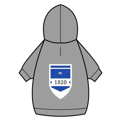 Zeta 1920 Royal Blue & White Pet Hoodie — back_dtf view