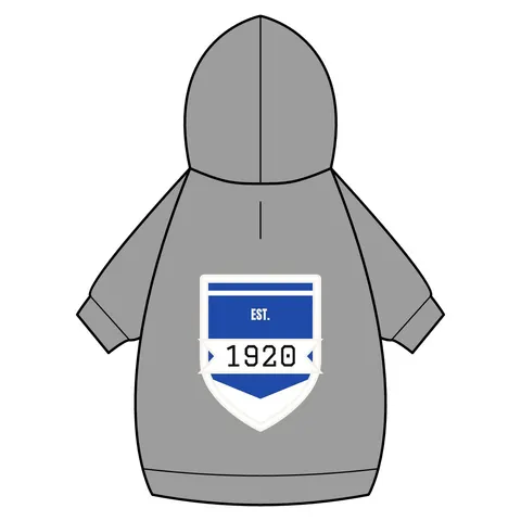 Zeta 1920 Royal Blue & White Pet Hoodie — back_dtf view