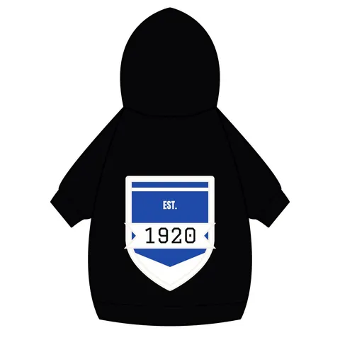 Zeta 1920 Royal Blue & White Pet Hoodie — back_dtf view