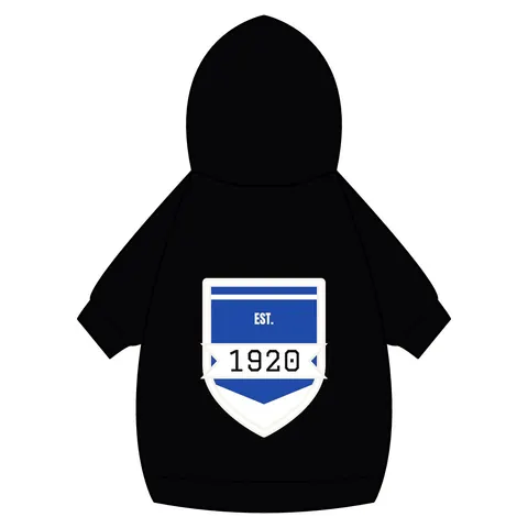 Zeta 1920 Royal Blue & White Pet Hoodie — back_dtf view