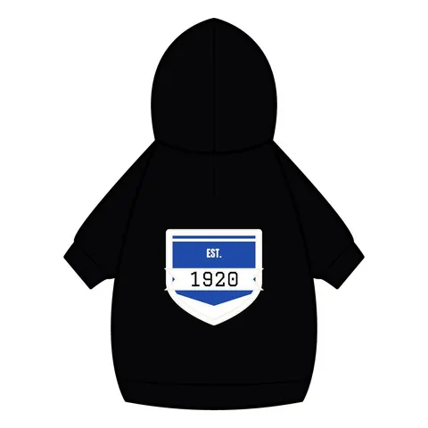 Zeta 1920 Royal Blue & White Pet Hoodie — back_dtf view