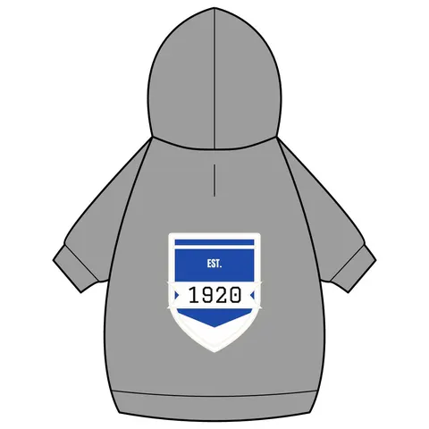 Zeta 1920 Royal Blue & White Pet Hoodie — back_dtf view