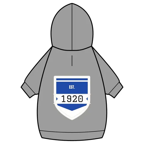 Zeta 1920 Royal Blue & White Pet Hoodie — back_dtf view