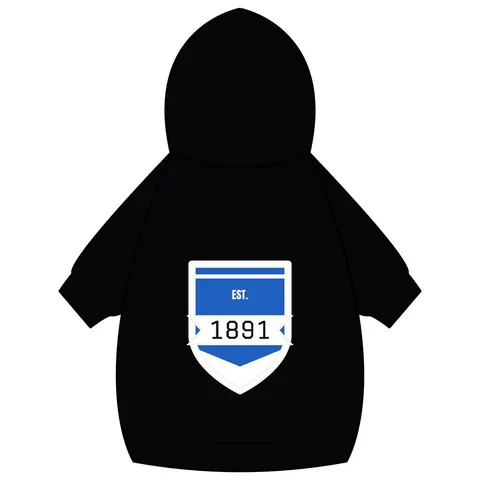 Elizabeth City State 1891 Blue & White Pet Hoodie — back_dtf view