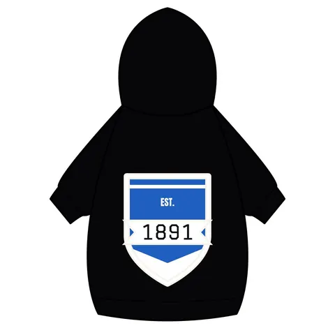 Elizabeth City State 1891 Blue & White Pet Hoodie — back_dtf view