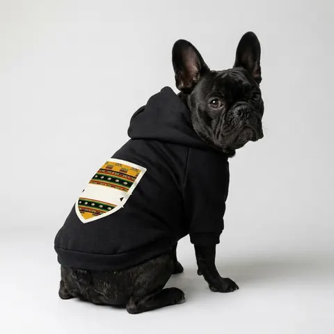 Faith Flag Afro-Spiritual Cowrie & Kente Pet Hoodie