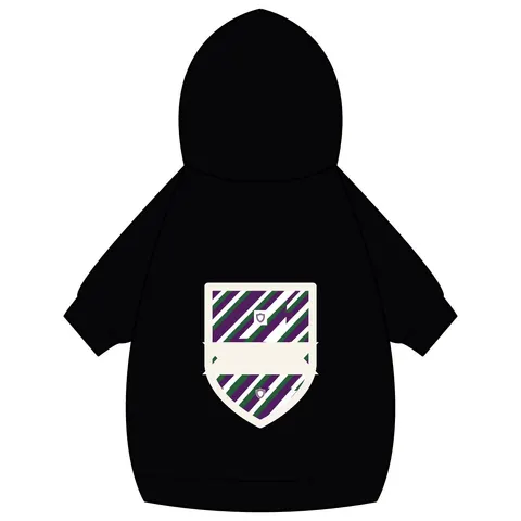 Faith Flag AME-Inspired Purple & Green Pet Hoodie — back_dtf view