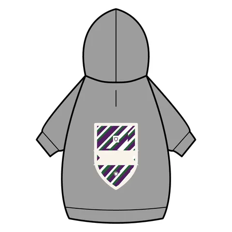Faith Flag AME-Inspired Purple & Green Pet Hoodie — back_dtf view