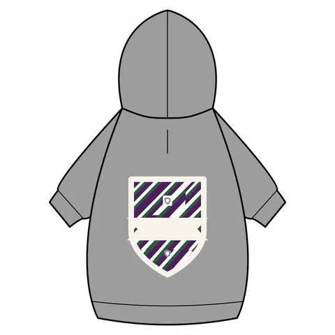 Faith Flag AME-Inspired Purple & Green Pet Hoodie — back_dtf view