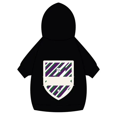 Faith Flag AME-Inspired Purple & Green Pet Hoodie — back_dtf view